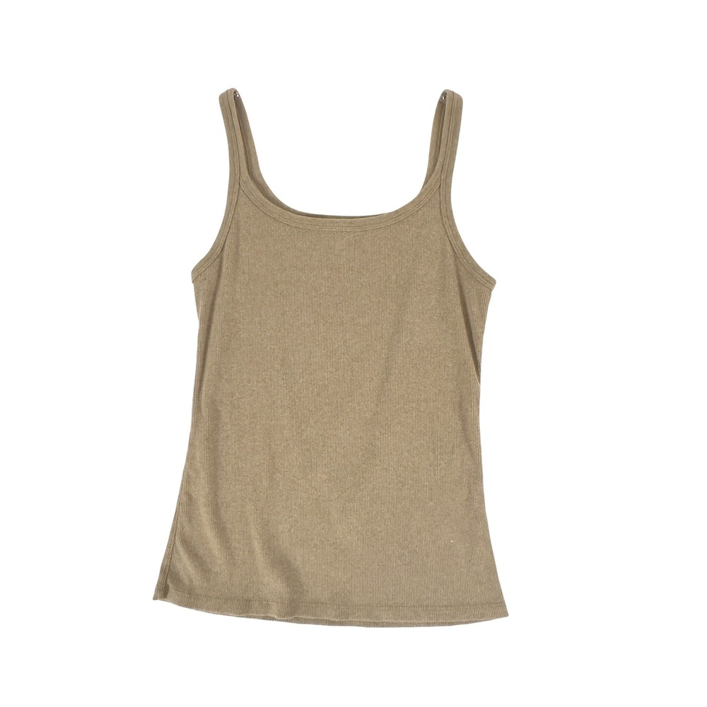 Buck Mason Ribbed Tank Top Olive Green Cotton Spandex - Medium